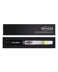 Microplane PREMIUM CLASSIC Zester Reibe schwarz inkl. Geschenkbox und 1C Druck auf Griff