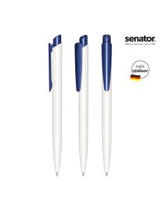 senator® Dart Polished Basic  Druckkugelschreiber, weiß,gelb 7408