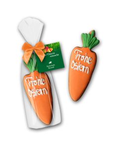Möhre oder Mohrrübe als Ostergebäck Werbegeschenk