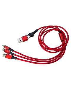 Ladekabel "C&A Cable Nylon" rot