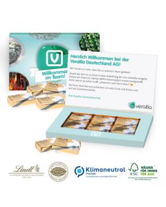 Präsentbox „Business“ mit Lindt Schokotäfelchen