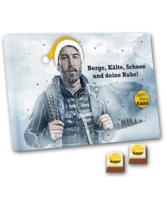 Adventskalender mit bedruckter Schokolade Duo (ab 150 Stück)