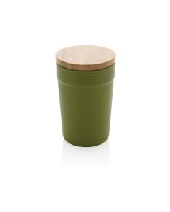 GRS rPP-Becher mit Bambusdeckel
