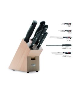 Wüsthof GOURMET Messerblock NEU Buchenholz natur mit 5 Teilen