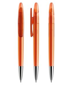 Prodir DS5 TTC Transparent mit verchromter MetallspitzeOrange transparent
