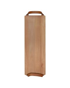 Schneidebrett mit Ledergriffen Buche 48x17 cm