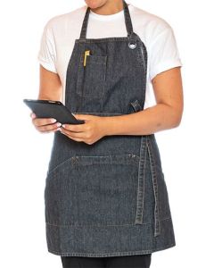 Le Chef - Utility Apron Bib Washed Denim
