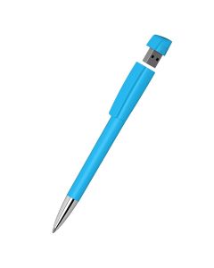 Klio-Eterna - Turnus high gloss Mn USB 2.0 - Drehkugelschreiber mit integriertem USB-Stickcyan