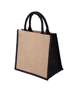 Brighton - Tasche aus Jute mit farbigen Seiten und Henkeln