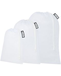 3er-Set recycelter Polyester-Zuziehbeutel