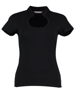 Kustom Kit - Women`s Regular Fit Keyhole Neck Top