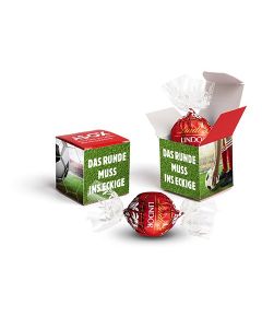 Lindt Lindor Kugel im Werbewürfel