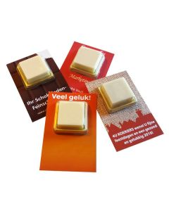 Visitenkarte mit Logo-Praline