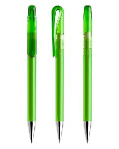 Prodir DS1TTC Transparent mit verchromter MetallspitzeGrün transparent