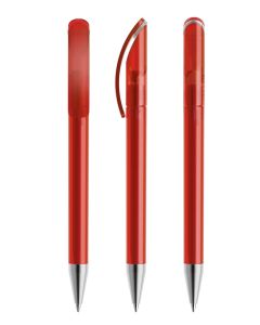 Prodir DS3TFS Gefrostet mit satinierter MetallspitzeRot gefrostet