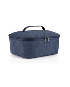 coolerbag M pocket herringbone dark blue