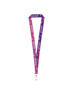 MANILA. Sublimationslanyard aus Polyester mit Karabiner