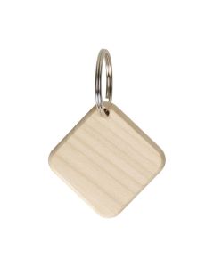 Holzschlüsselanhänger "Maple" eckig