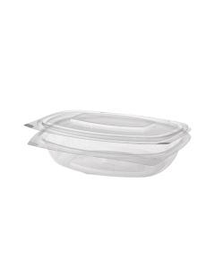 Feinkostbecher - Salatschalen To Go mit Klappdeckeln ohne Druck, PLA "pure" 250 ml glasklar (ab 300 Stück)