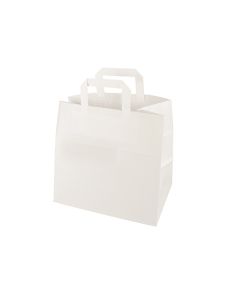 Papiertüten 25x26x17 cm weiss mit Tragegriff (ab 400 Stück)