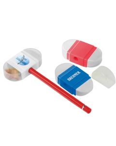 Bleistiftspitzer mit Radiergummi (ab 100 Stück)
