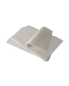 Metzgerwachspapier ohne Druck, 1/8 Bogen "pure", eckig 37,5 x 25 cm, weiss mit Palmwachsbeschichtung fettdicht (ab 25 kg)