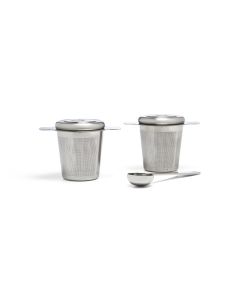 Zwei Teefilter mit Teemaßlöffel
