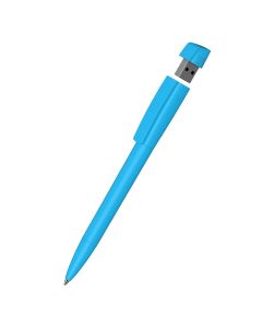 Klio-Eterna - Turnus high gloss USB 3.0 - Drehkugelschreiber mit integriertem USB-Stickcyan