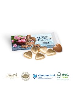 Lindt Schokoherzen in Präsentbox zu Ostern bedrucken 25g (ab 100 Stück)
