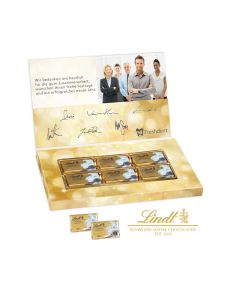 Weihnachtliches Schokopräsent mit Lindt Täfelchen