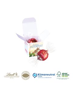 Lindt 'Lindor' Praliné im Werbewürfel zu Ostern bedrucken 12g (ab 250 Stück)