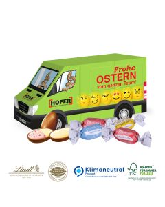 Lindt Joghurt-Eier im Transporter als 3D Präsent bedrucken 50g (ab 150 Stück)