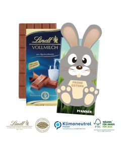 Lindt Schokoladentafel in Werbekartonage Osterhase 100g (ab 100 Stück)