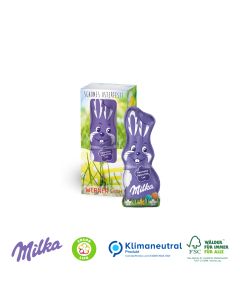 Milka Schmunzelhase 15g in Werbebox mit Sichtfenster (ab 250 Stück)