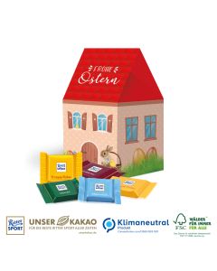 Ritter SPORT Haus als 3D Präsent bedrucken 60g (ab 150 Stück)