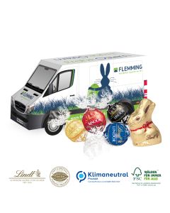 Lindt Goldhase und Eier im Transporter als 3D Präsent bedrucken 60g (ab 150 Stück)