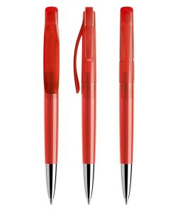 Prodir DS2PTC Transparent mit verchromter MetallspitzeRot transparent
