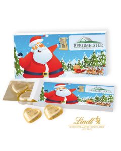 Lindt Präsentbox mit 5 Schokoherzen zu Weihnachten(ab 100 Stück)