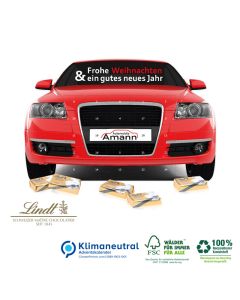 Lindt Täfelchen in individueller Kalenderform bedrucken als Weihnachts-Werbeartikel