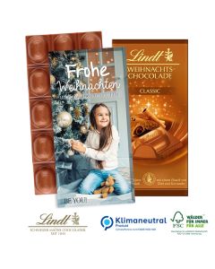 Lindt Weihnachtsschokolade bedrucken