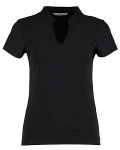 Kustom Kit - Women`s Regular Fit Mandarin Collar Top