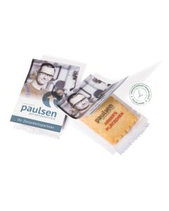 4C bedruckter Vanille-Butterkeks mit Faltkarte