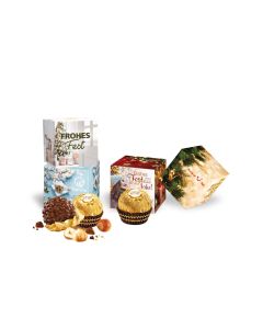 Ferrero Rocher in Präsentverpackung Werbewürfel bedrucken 12g (ab 500 Stück)