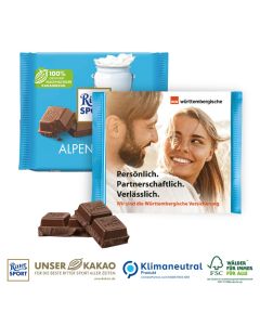 Ritter SPORT mit Werbebanderole, 100 g
