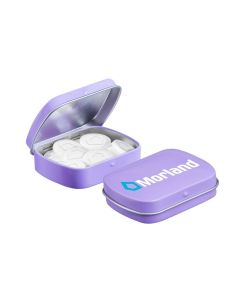 Mini Klappdeckeldose Logo Pfefferminz