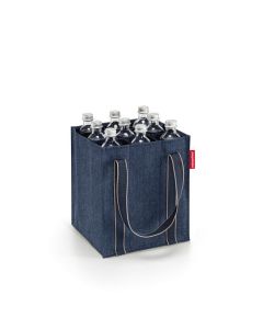 bottlebag herringbone dark blue