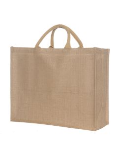 Jute-Blocktasche L Natural
