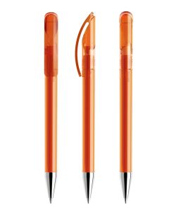 Prodir DS3TTC Transparent mit verchromter MetallspitzeOrange transparent