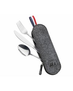 Cilio Besteckset VIAGGIO 3-teilig schwarz