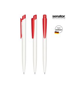 senator® Dart Polished Basic  Druckkugelschreiber, weiß,gelb 7408